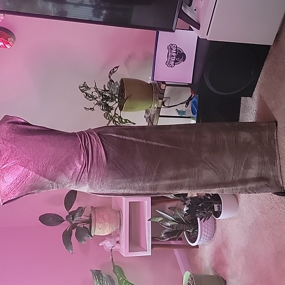 Connection Apparel Floor Dress Women's Size 10P Brown Scoop Neck Sleeveless Gown - Picture 8 of 8